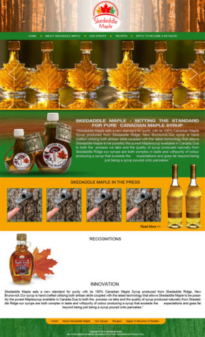 Web Design by Sandaruwan for Maple Syrup Direct | Design #7205341