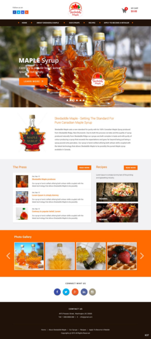 Web Design by pb for Maple Syrup Direct | Design: #7227388