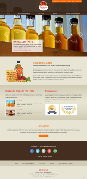 Web Design by pb for Maple Syrup Direct | Design: #7227392