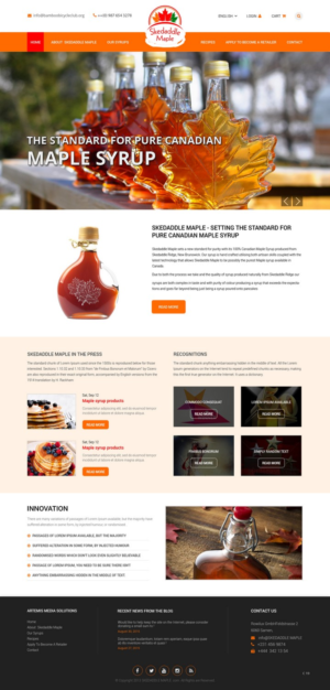 Web Design by pb for Maple Syrup Direct | Design: #7227393