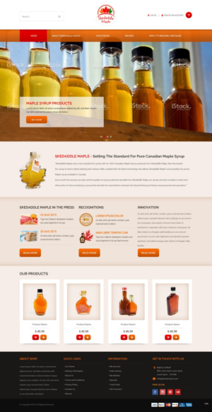 Web Design by pb for Maple Syrup Direct | Design: #7233758