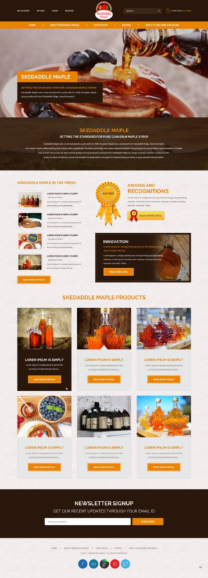 Web Design by pb for Maple Syrup Direct | Design: #7233761