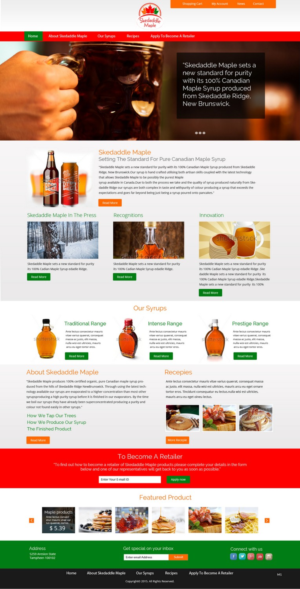 Web Design by pb for Maple Syrup Direct | Design: #7233762