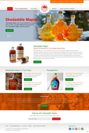 Web Design by pb for Maple Syrup Direct | Design: #7233764