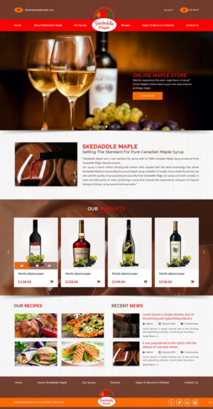 Web Design by pb for Maple Syrup Direct | Design: #7233765