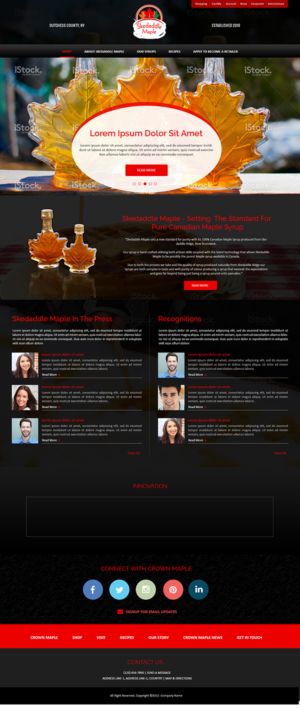 Web Design by Creations Box 2015 for Maple Syrup Direct | Design: #7232976