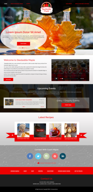 Web Design by Creations Box 2015 for Maple Syrup Direct | Design: #7232977