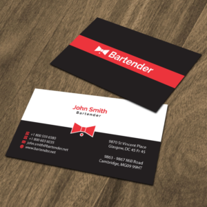 Mobile Bartending Service Business Cards | Business Card Design by Dezero