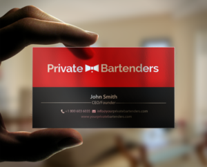 Mobile Bartending Service Business Cards | Business Card Design by chandrayaan.creative