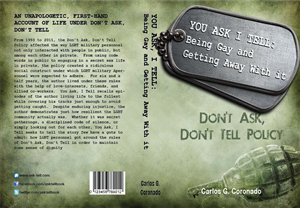 You Ask, I Tell:  Being Gay and Getting Away with It | Diseño de portada de libro por alice