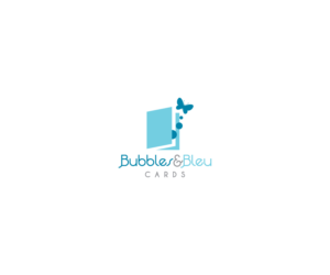 Logo Design by Dzains for Bubbles & Bleu Cards | Design: #7256007