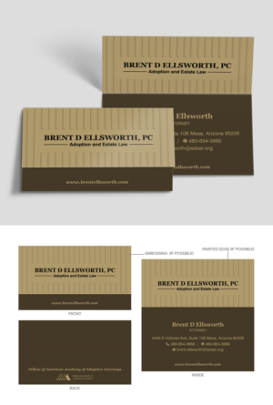 Adoption and estate lawyer needs a business card design. | Visitenkarten-Design von MIND