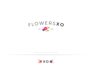 flowers xo | Logo Design by aftrmidnite