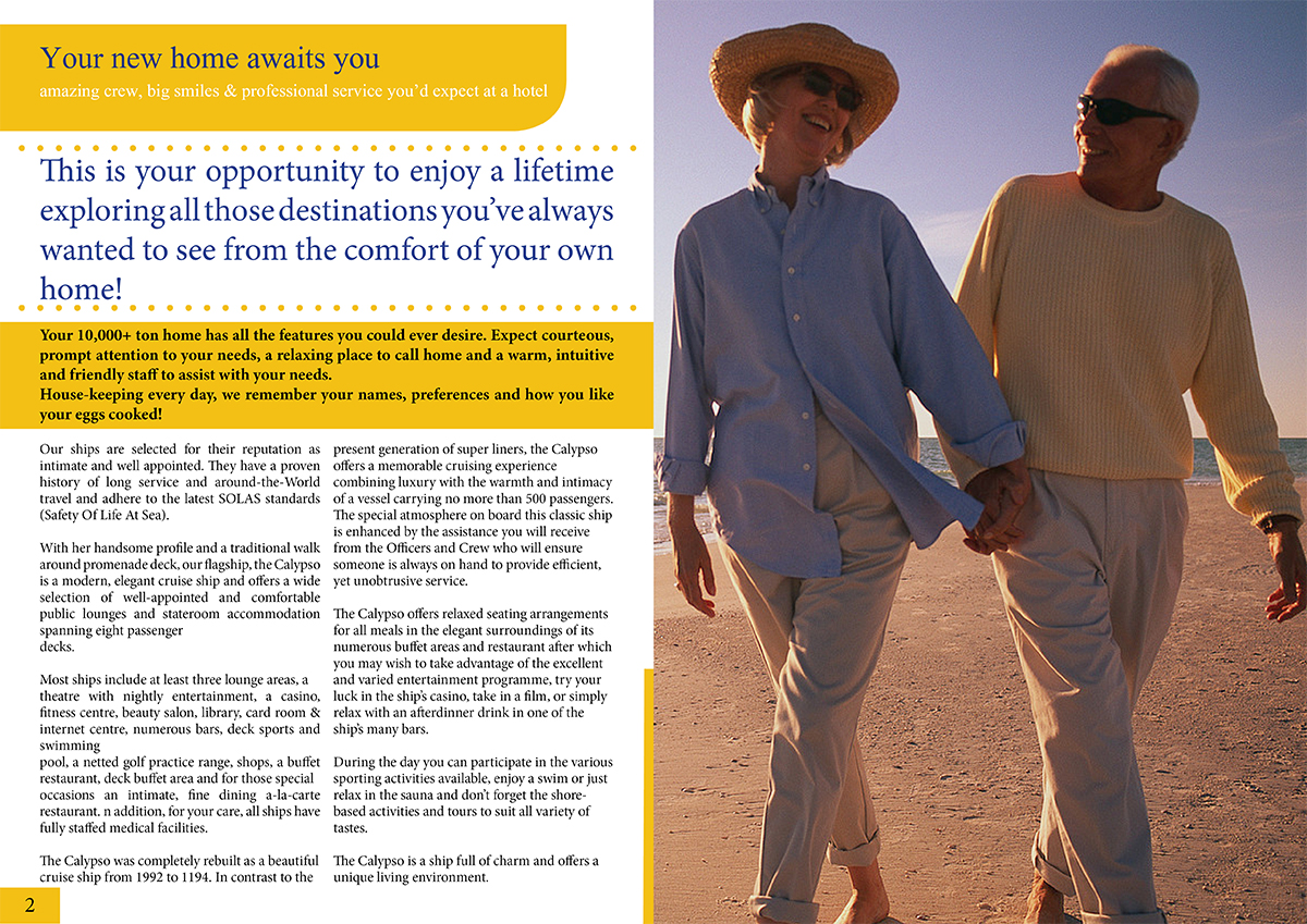 Brochure Design by firasmoha for Cruise Retirement Ltd. | Design #1863950