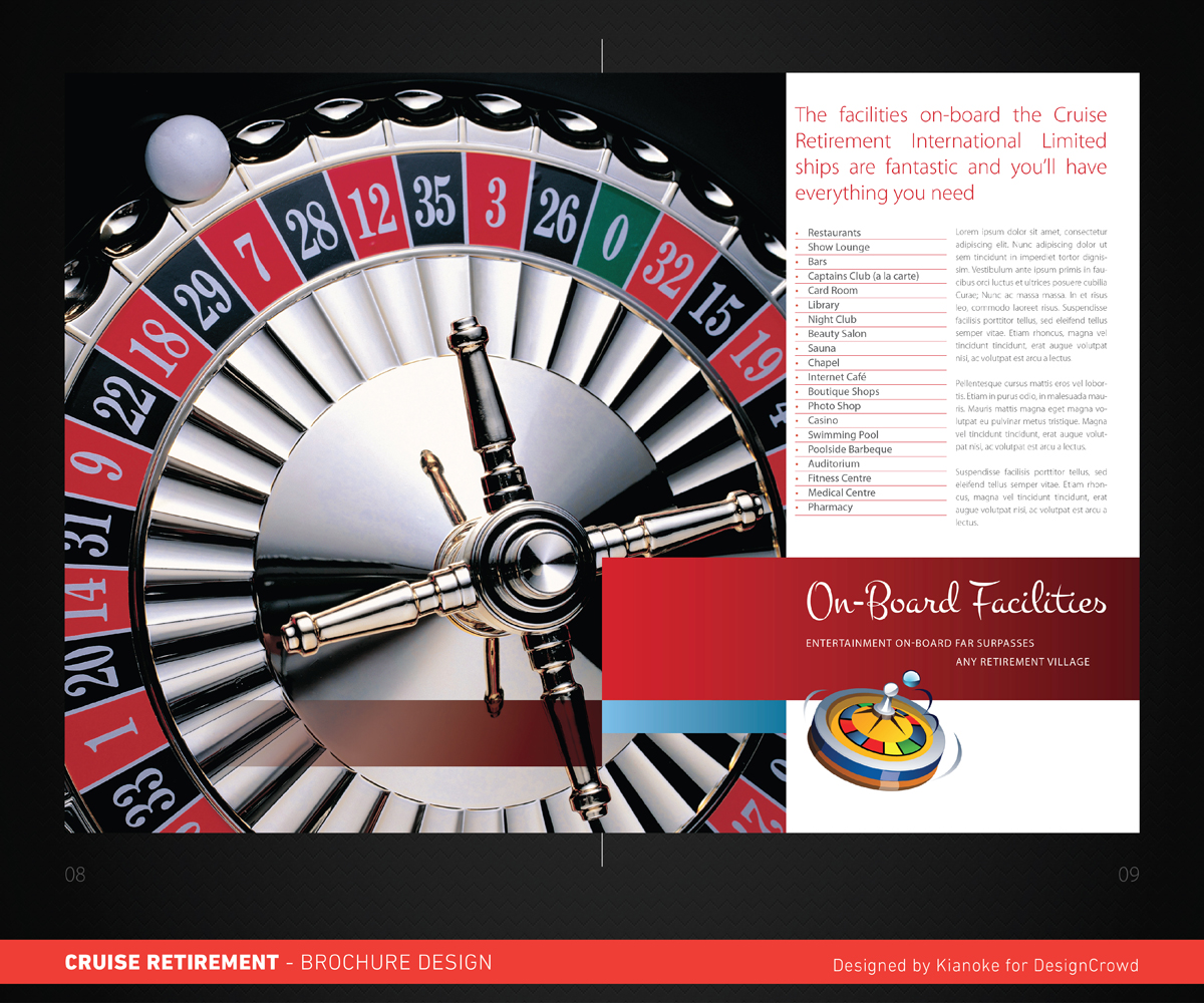 Brochure Design by kianoke for Cruise Retirement Ltd. | Design #1924075