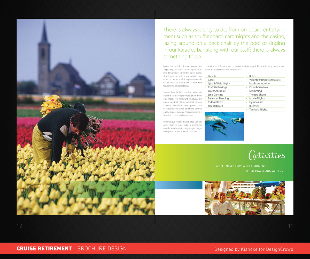 Brochure Design by kianoke for Cruise Retirement Ltd. | Design #1924083