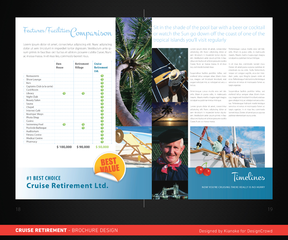 Brochure Design by kianoke for Cruise Retirement Ltd. | Design #1924113