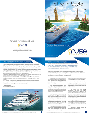 Design de Brochure par Muzammil pour Cruise Retirement Ltd. | Design #1891200