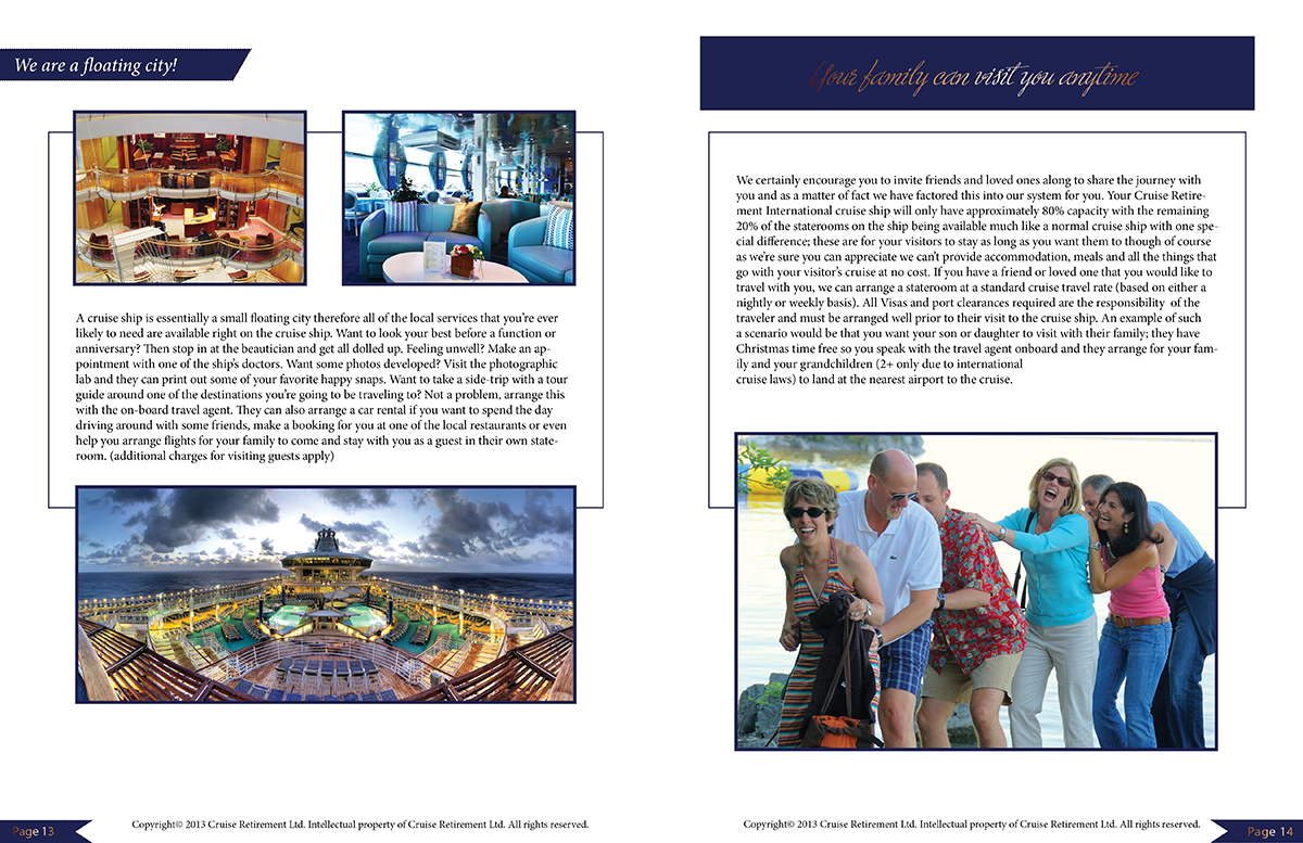 Diseño de Brochure por JAC Marketing para Cruise Retirement Ltd. | Diseño #1958718