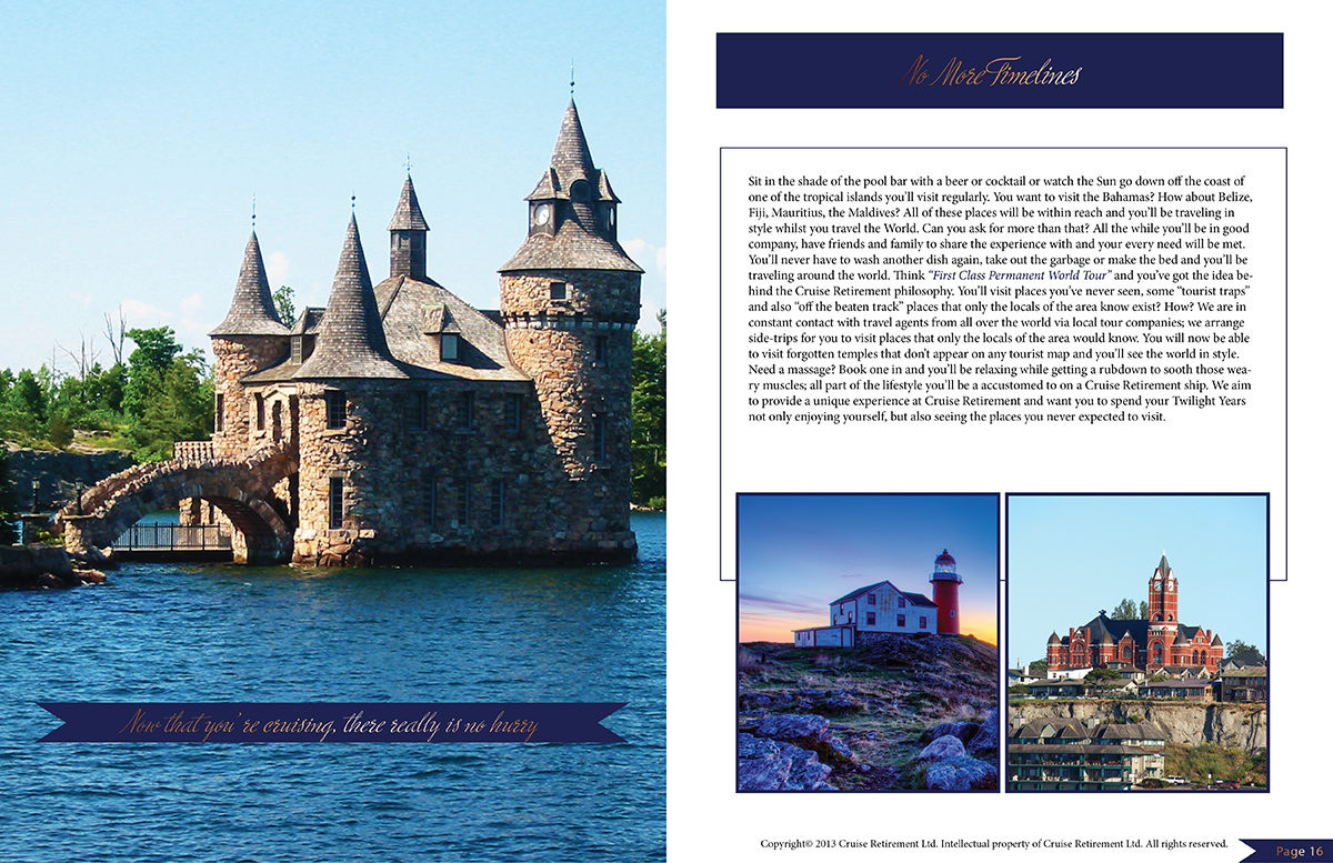 Brochure Design by JAC Marketing for Cruise Retirement Ltd. | Design #1958719