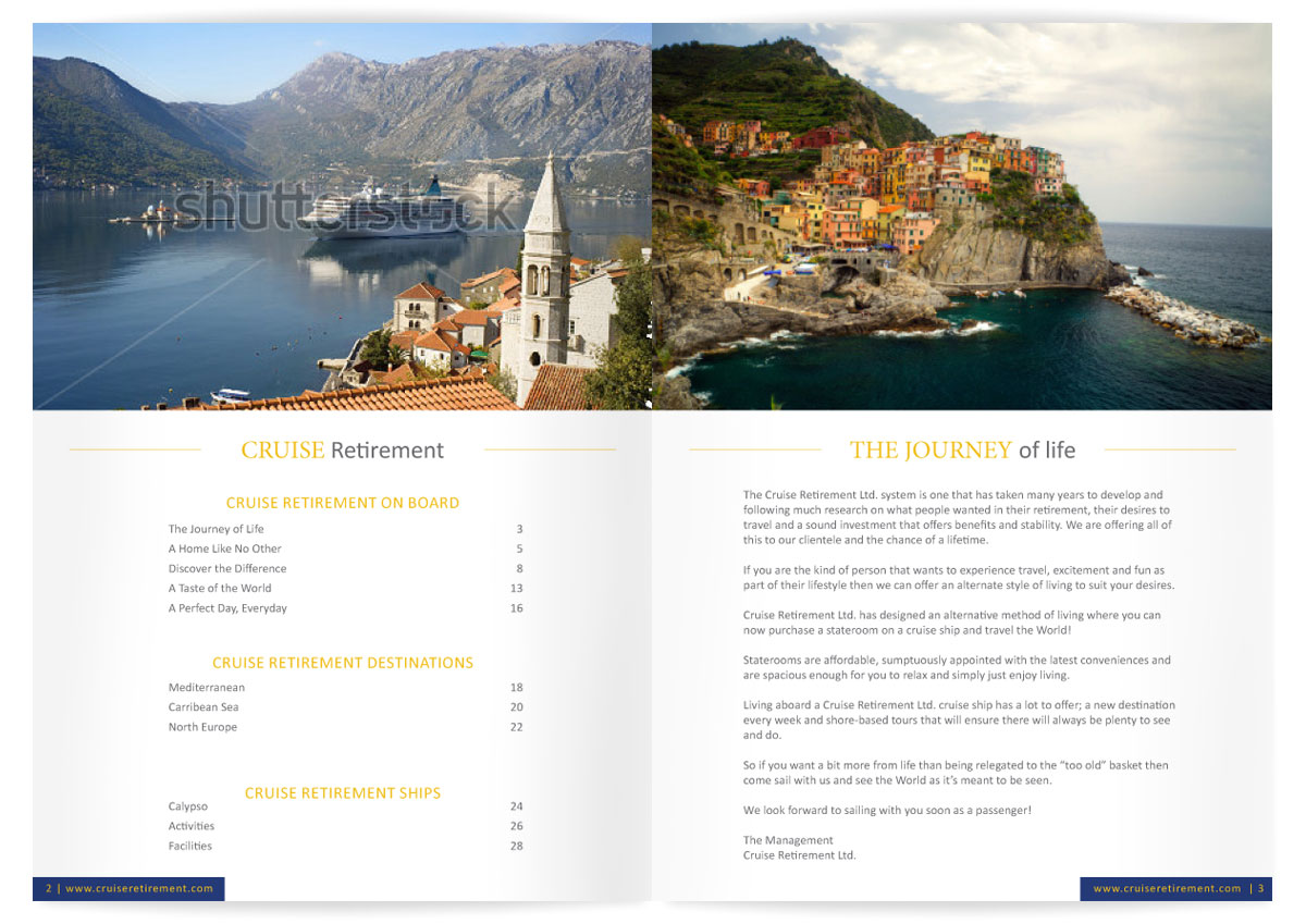 Diseño de Brochure por tanya para Cruise Retirement Ltd. | Diseño #1904641