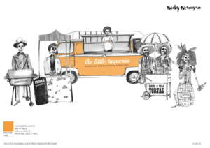 Taco Truck T-shirt Illustration