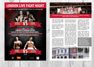 Event partnership Brochure for London Live Fight Night | Brochure Design by Victor_pro