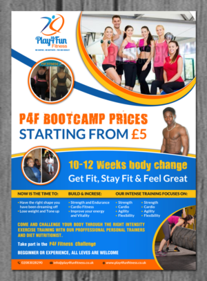 Flyer Design by creative.bugs for Play4fun Fitness | Design: #7229579