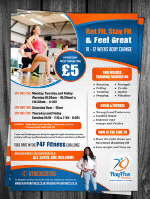 Flyer Design by creative.bugs for Play4fun Fitness | Design #7241068