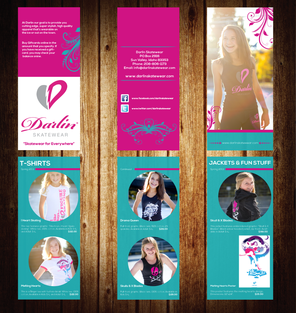Brochure Design by Kburks for Darlin Skatewear | Design #1922598