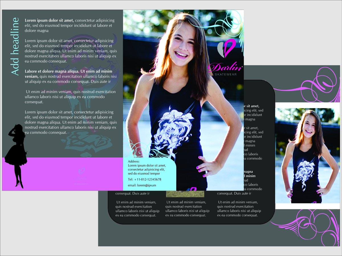 Brochure Design by Timely Art & Design for Darlin Skatewear | Design #1871143