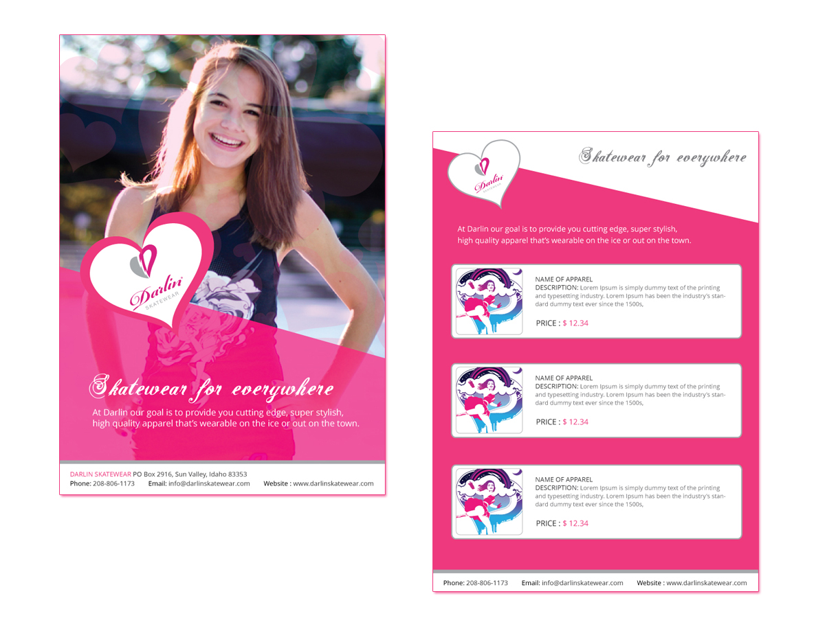 Brochure Design by roopaljain for Darlin Skatewear | Design #1891463