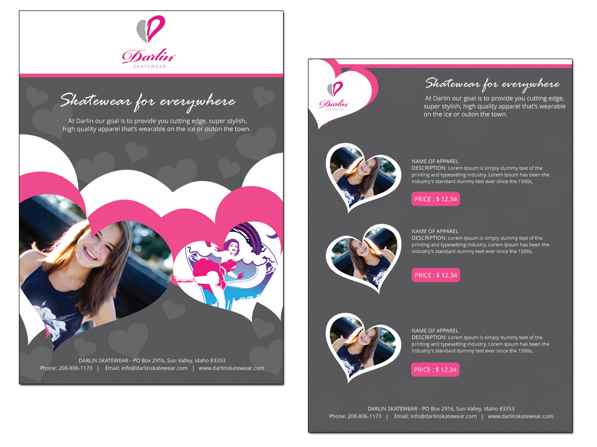 Brochure Design by roopaljain for Darlin Skatewear | Design #1907989