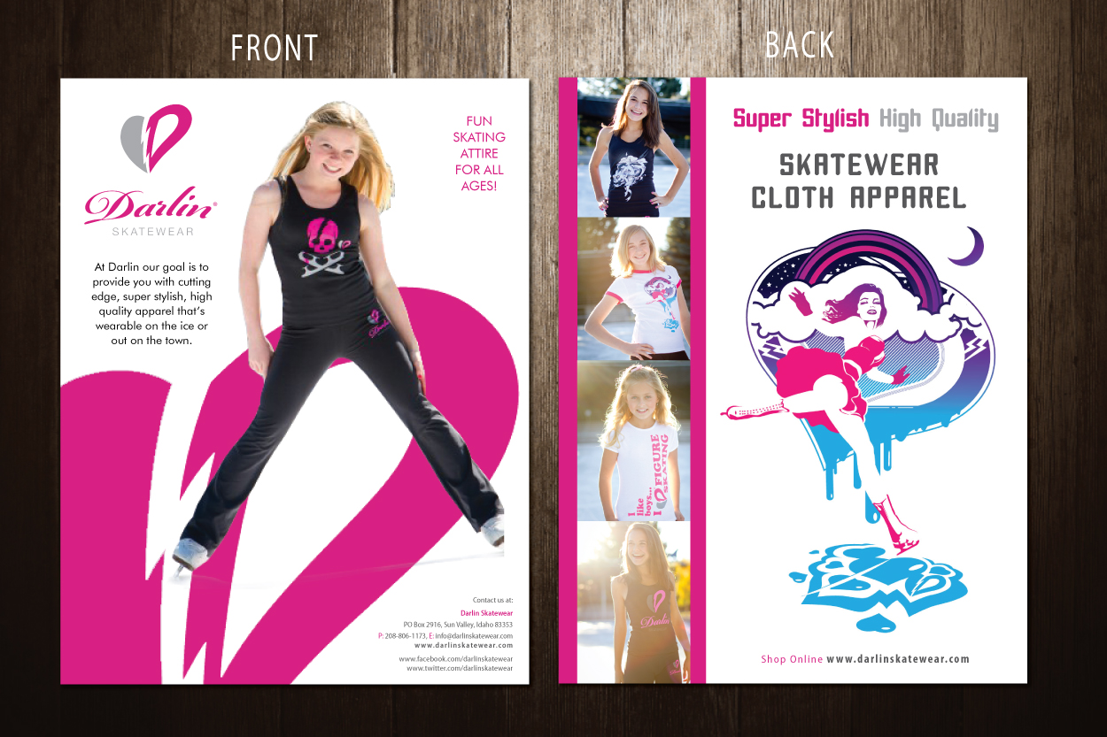 Brochure Design by meet007 for Darlin Skatewear | Design #1905882