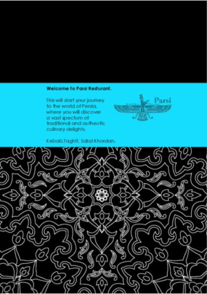 Menu Design by Test Tube  for Parsi | Design: #7325589