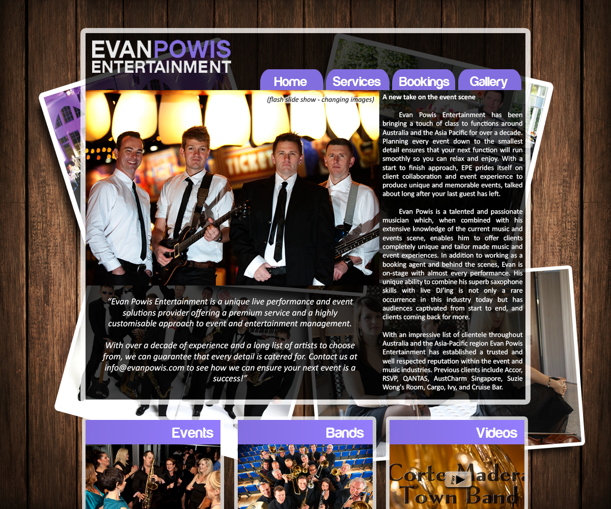 Diseño Web por harpcab para Evan Powis Music Services | Diseño #1870410