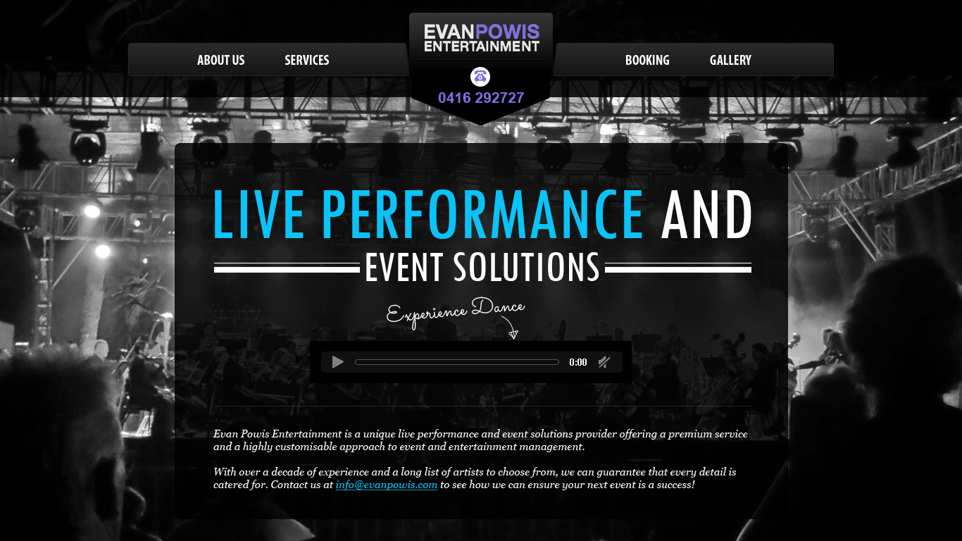 Web Design by stn50431 for Evan Powis Music Services | Design #1869016