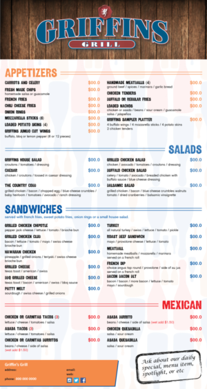 Menu Design by Parul for this project | Design: #7294313