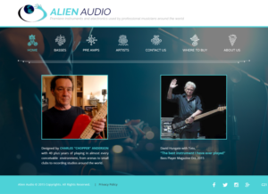 Diseño Web por pb para Alien Audio, LLC | Diseño #7256255