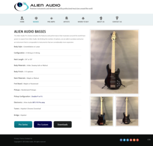 Web Design by pb for Alien Audio, LLC | Design: #7256256