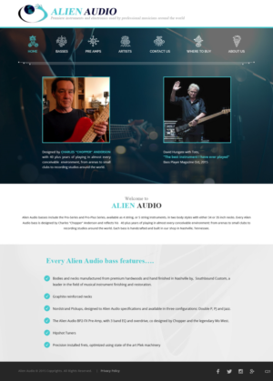 Web Design by pb for Alien Audio, LLC | Design: #7401824