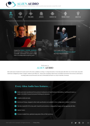 Web Design by pb for Alien Audio, LLC | Design: #7401825