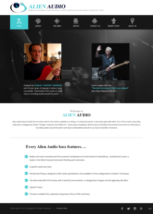 Web Design by pb for Alien Audio, LLC | Design: #7463408