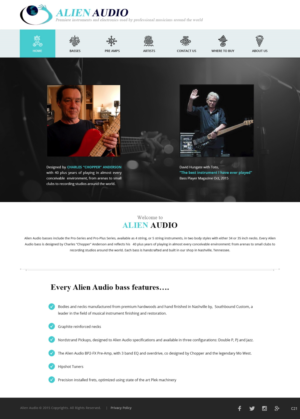 Web Design by pb for Alien Audio, LLC | Design: #7463409