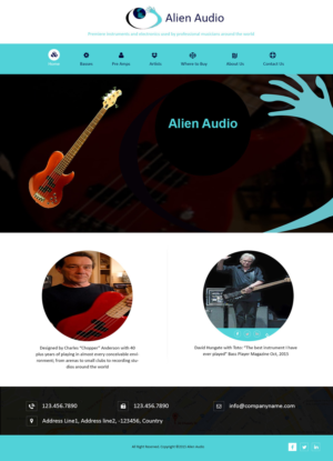 Web Design by Creations Box 2015 for Alien Audio, LLC | Design: #7294686