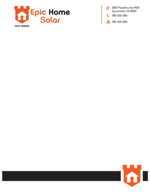 Letterhead Design by 55rova for Epic Home Inc. | Design: #7291477