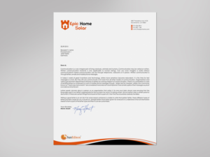 Letterhead Design by logodentity for Epic Home Inc. | Design: #7237754