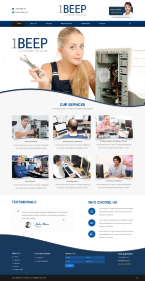 Web Design by pb for this project | Design: #7266632