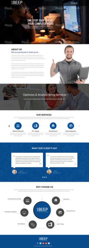1 Page for Computer Repair Website | Diseño Web por OM