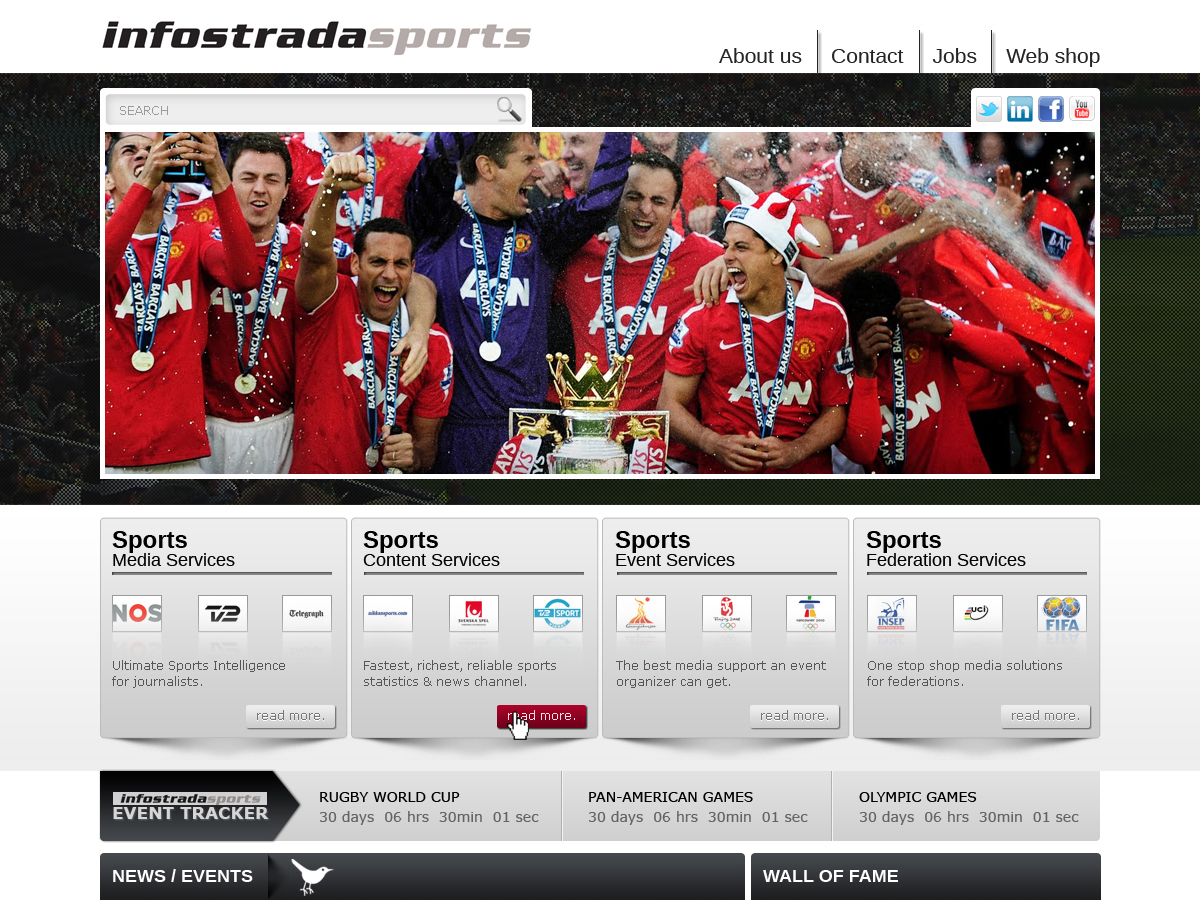 Web Design by Tebu Kurian for Infostrada Sports | Design #379741